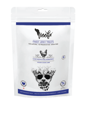 Woofur Jerkey Dog Treats- Chicken & Blueberry